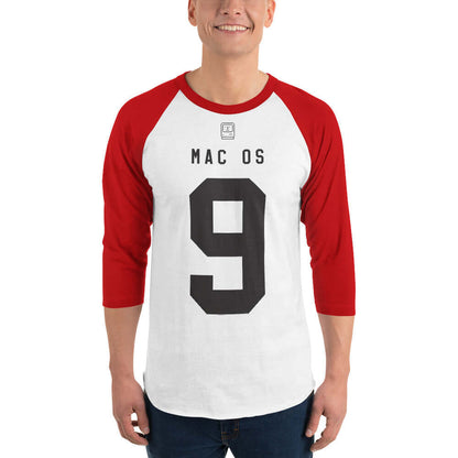 MAC OS 9 3/4 sleeve raglan shirt White/Red