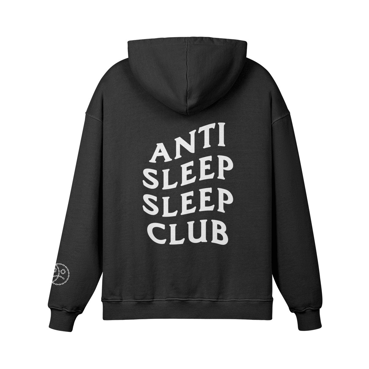 Anti Sleep Sleep Club Oversized Hoodie Faded Black
