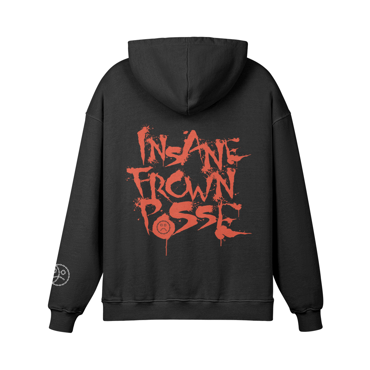 Insane Frown Posse Oversized Hoodie Faded Black