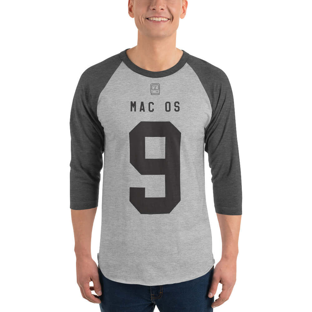 MAC OS 9 3/4 sleeve raglan shirt Heather Grey/Heather Charcoal