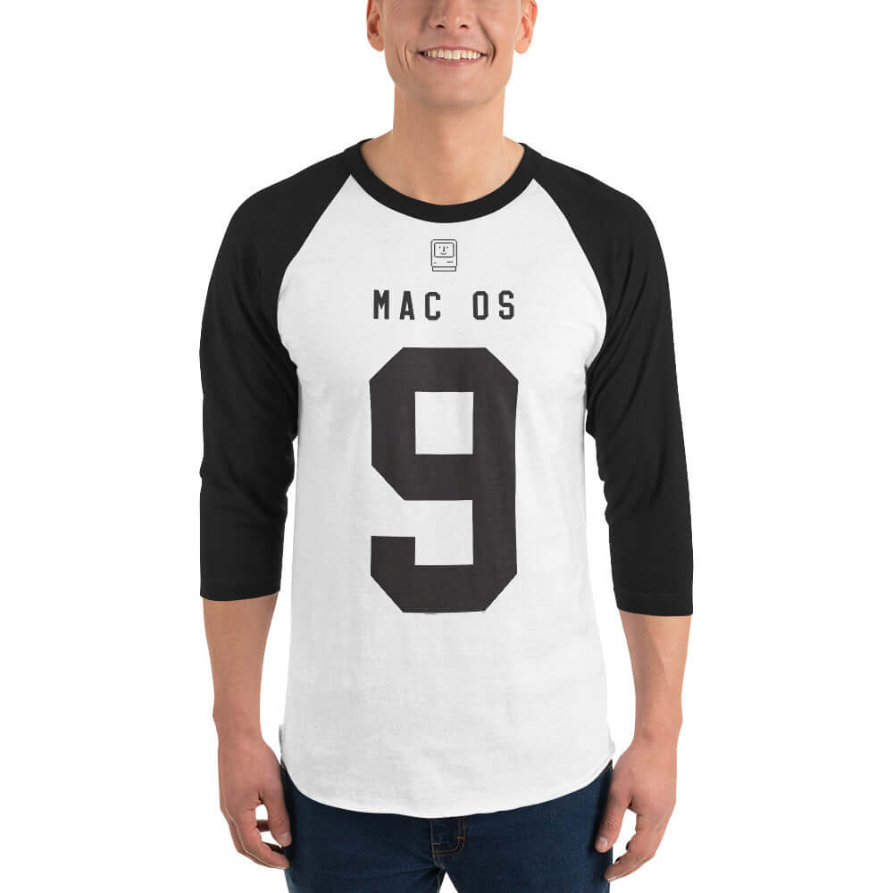 MAC OS 9 3/4 sleeve raglan shirt White/Black