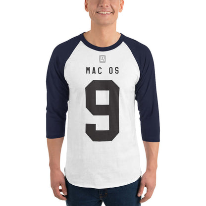 MAC OS 9 3/4 sleeve raglan shirt White/Navy