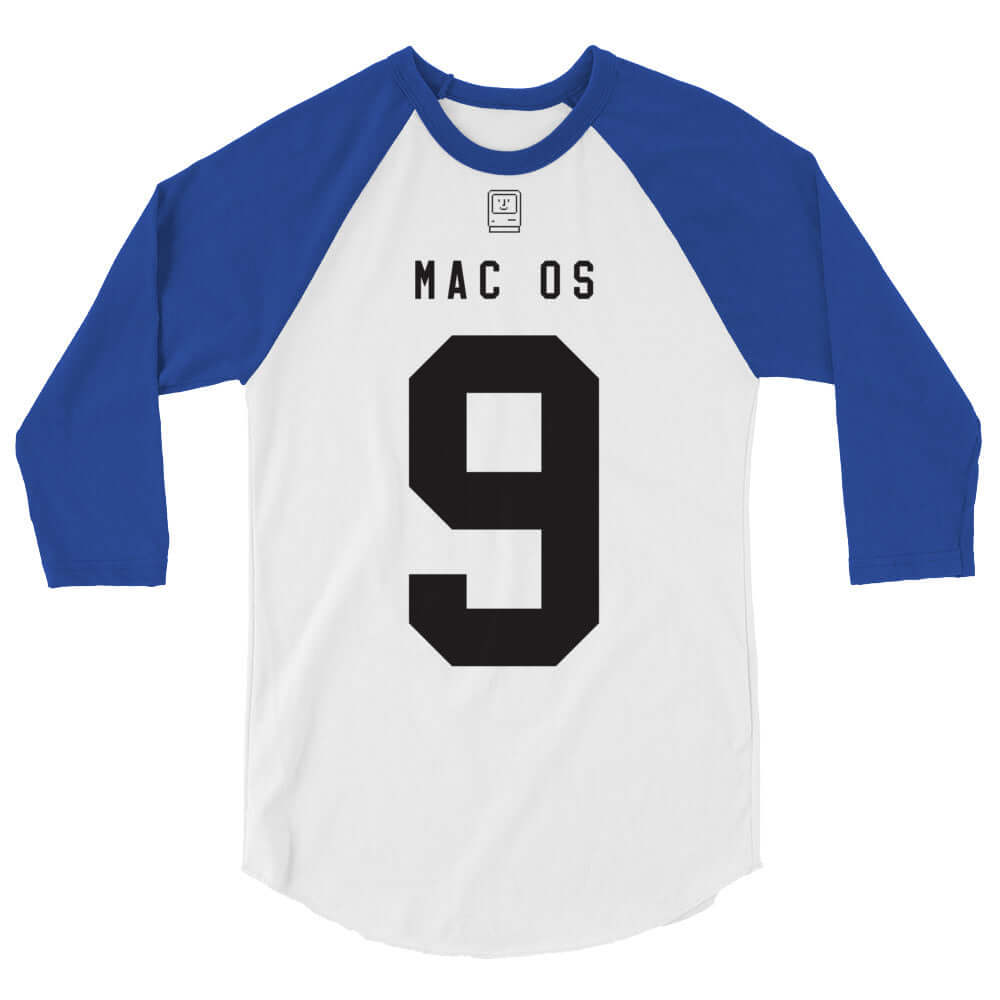 MAC OS 9 3/4 sleeve raglan shirt