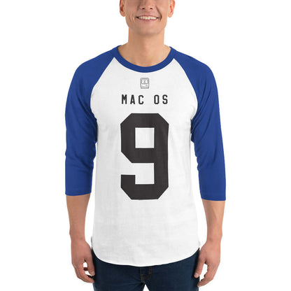 MAC OS 9 3/4 sleeve raglan shirt White/Royal