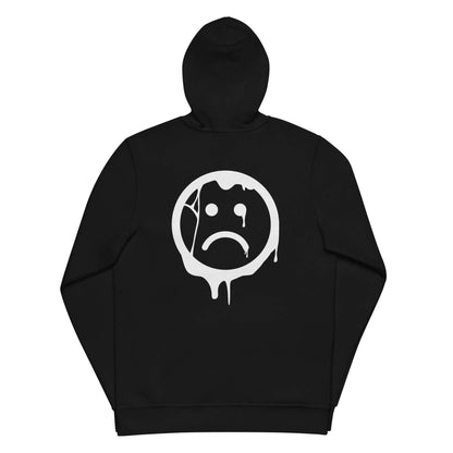 Melting Sad Face Unisex zip hoodie