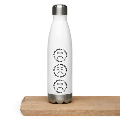Sad Chain Face Stainless Steel Water Bottle