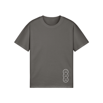 Sad Face Stack Unisex Oversized T-shirt Charcoal Gray