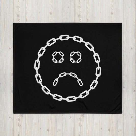 Sad Chain Face Throw Blanket Default Title