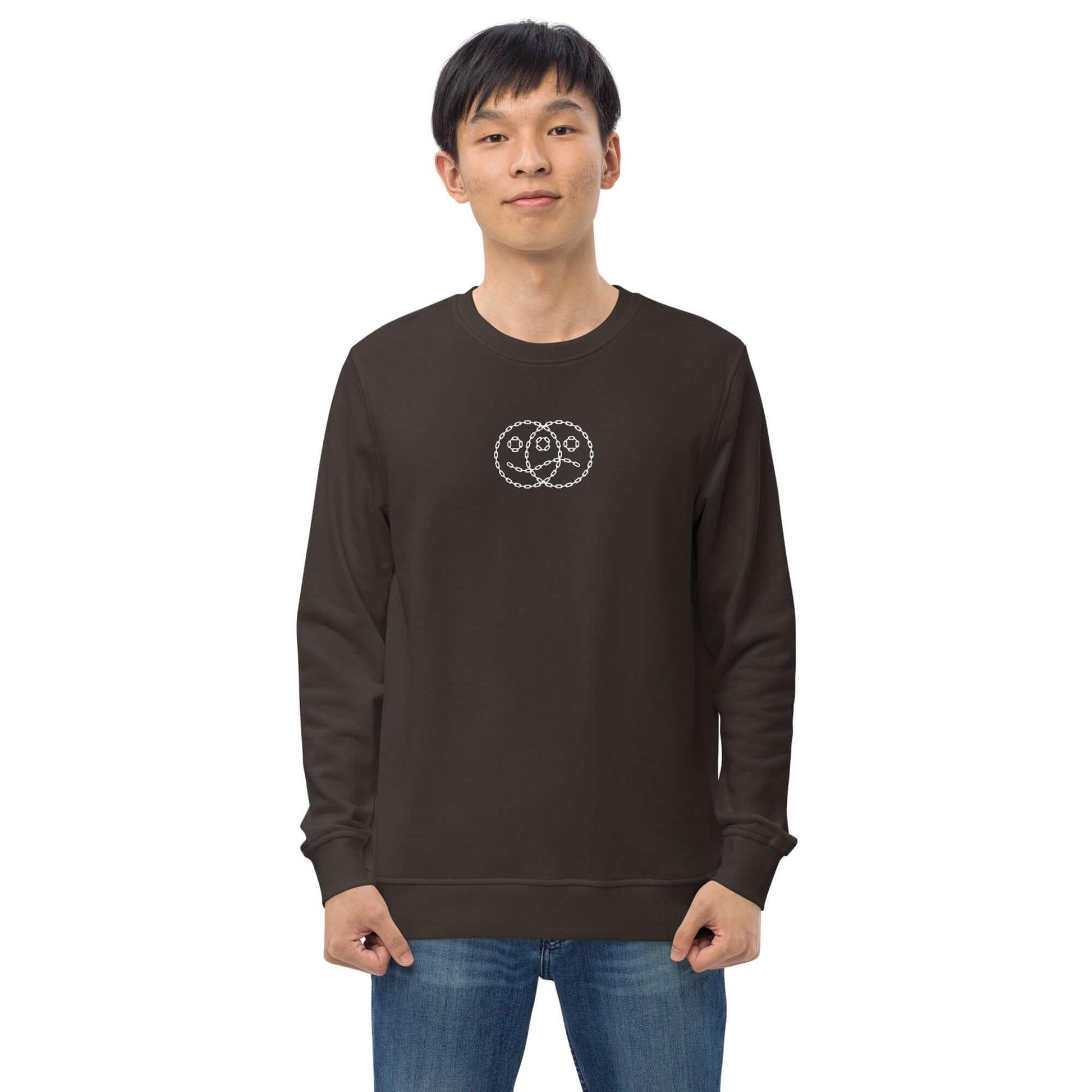 Happy Sad Chain Face Unisex organic sweatshirt